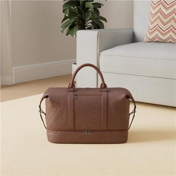 Weekender Overnight Bag Carry On Bag Travel Bag with Shoe Pouch - Picture 2 of 7